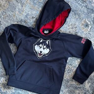 UConn Huskies Colosseum Youth Hoodie in Red and Blue (8-10)